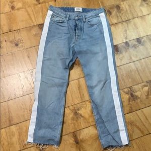 Zara White stripe jeans